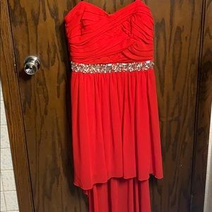 red formal dress